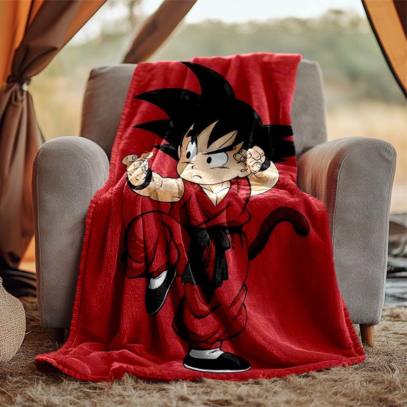Goku Flannel Blanket Soft Warm All-Season Throw, Design for Camping, Car Travel, Hiking Sofa, Bed, Office Perfect Gift for Parties