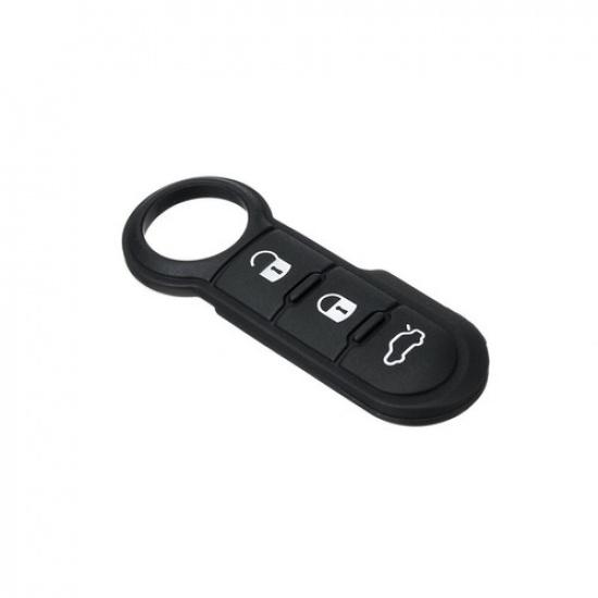 3 Button Black Remote Key Fob Rubber Pad For Fiat 500 Abarth Panda Punto Bravo