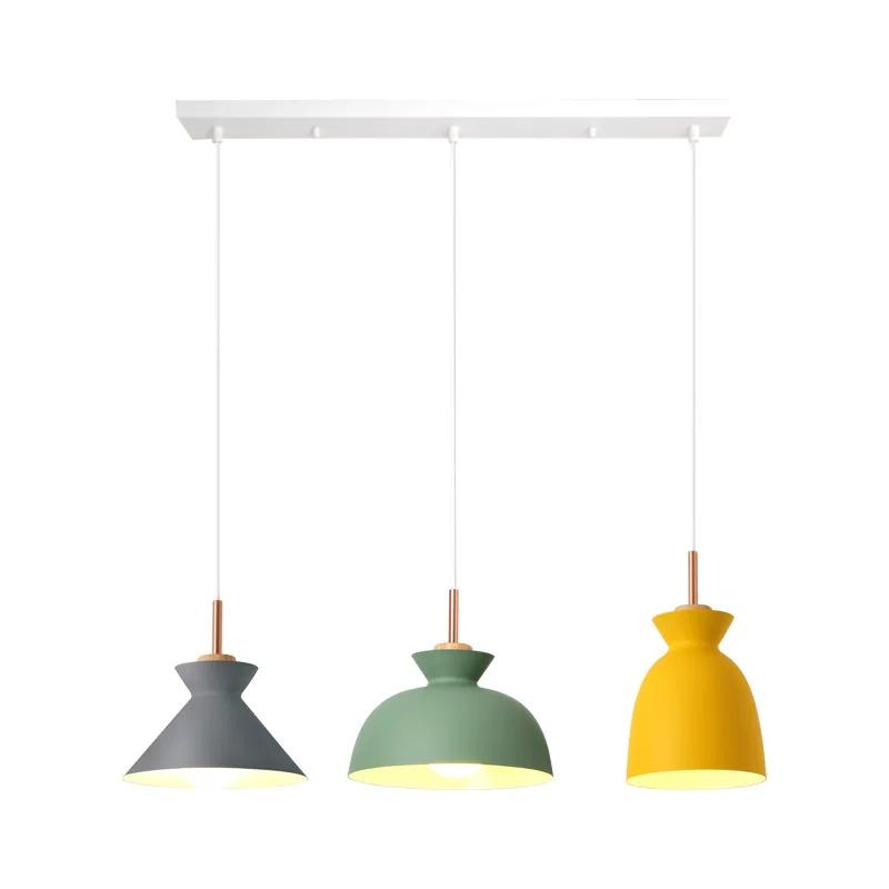 Nordic Lamps Simple Modern Macaron Люстра для гостиной, ресторана, обеденного стола, однорожковая люстра для молочного чая, освещение магазина