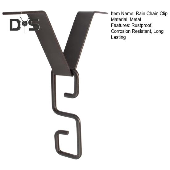 Зажим-адаптер для водосточной цепи Высокая прочность Простая установка Универсальный V-образный крючок-вешалка Аксессуары для водоотвода с дождевой цепью