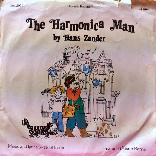 7-дюймовая пластинка ХАНС ЗАНДЕР (2) / МУЗЫКА И СЛОВА - Harmonica Man INC2001 Scholastic Reco 1976 Канада Детская Б/У
