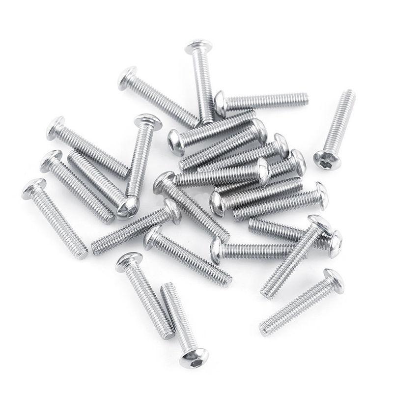 250шт М3(3mm) Болты из нержавеющей стали A2 с шестигранными гайками, набор винтов в ассортименте