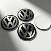 For VW Car Wheel Center Cover Stickers Hub Cap Badge 4Pcs 56/60/65mm For Volkswagen VW R Polo Passat Rline Golf Tiguan Jetta GTI Touran ES1