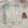 Летние Тонкие Белые Чрезвычайно Анти-Бескостные Сетчатые Средние Носки-трубы Детские Кружевные Универсальные Девичьи Носки-гольфы Маленькие Белые Носки