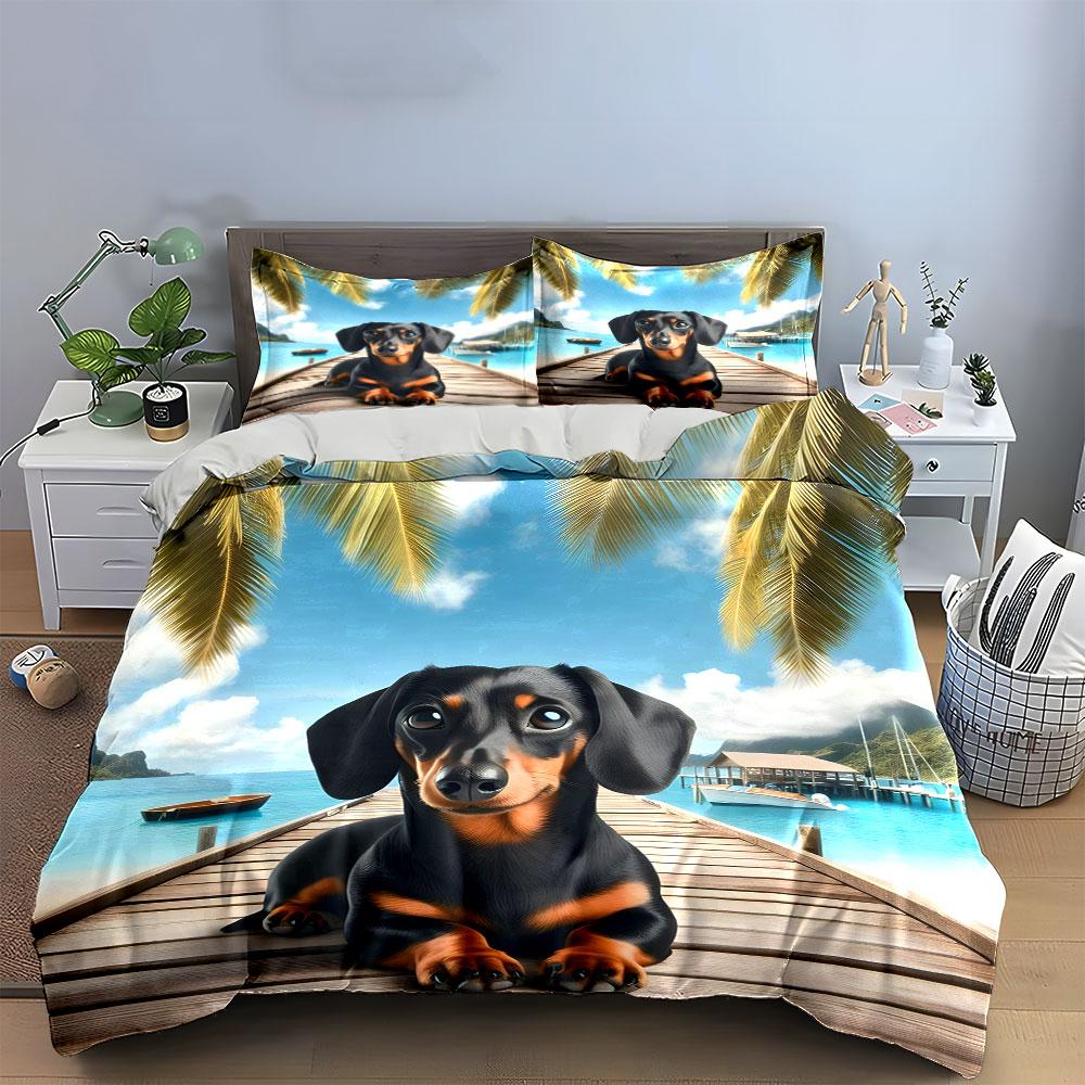 "Paradise Paws Escape Dreams" Bedding sets Duvet covers Pillowcases(1* Duvet Cover 2* Pillowcases without duvet insert)