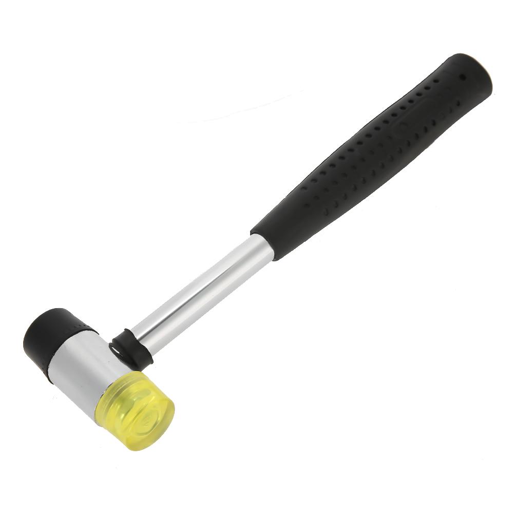 Steel Handle 25mm Hammer Head Multi Functional Hand Tool Double Face Rubber Hammer
