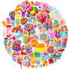 50 Stickers Colorful Candy Lollipop Dessert Personalized Diy Decorative Stickers Waterproof Stickers