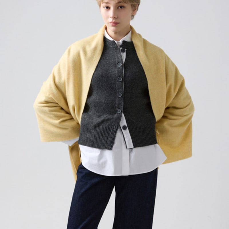 ABRAHAM MOON Merino Wool Shawl 70cm - Sand