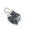 Natural Black Tourmaline Rough 925 Sterling Silver Jewelry Pendant 0.59" R6v14