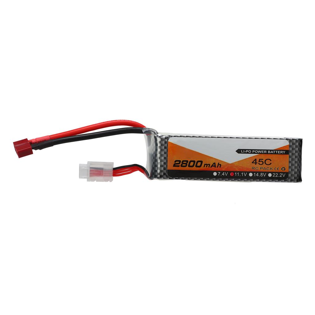 2800 мАч Мощность 45C Скорость разряда 11.1 В 3S T Тип Красный штекер Lipo Аккумулятор для радиоуправляемых машинок и самолетов