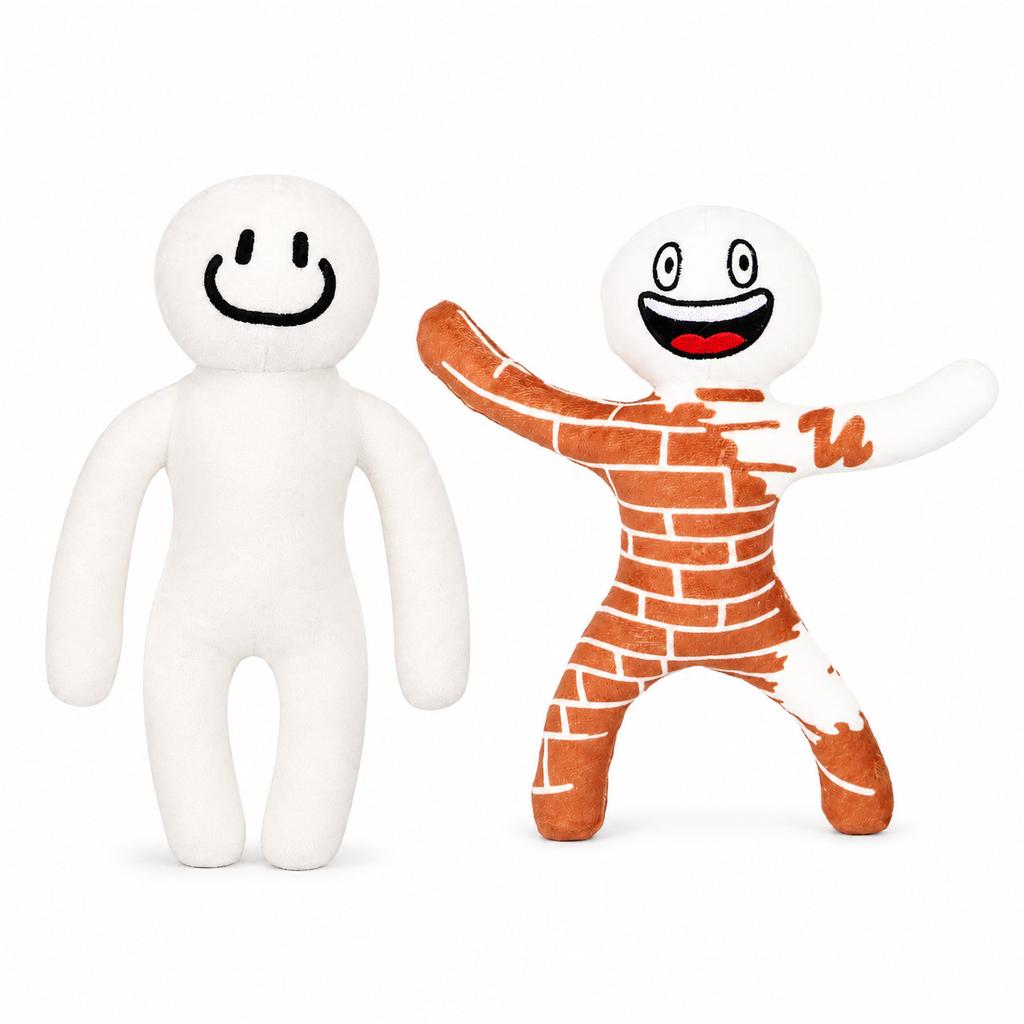 New Cartoon Meccha Chameleon White Plush Toy Soft Stuffed Collectible Doll with Smile Figure