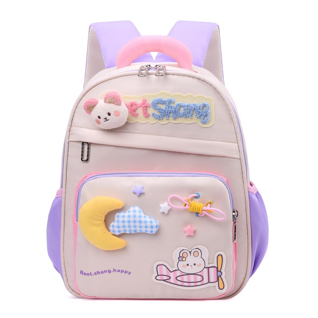 Soft Cute Girl Heart Children'S Backpack Kindergarten Small And Medium Class Baby Schoolbag Light And Comfortable Children'S Backpack