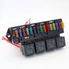 15 Way Blade Fuse Box Block Holder With 4 Way 12V 40A Relay for Car SUV Truck Universal