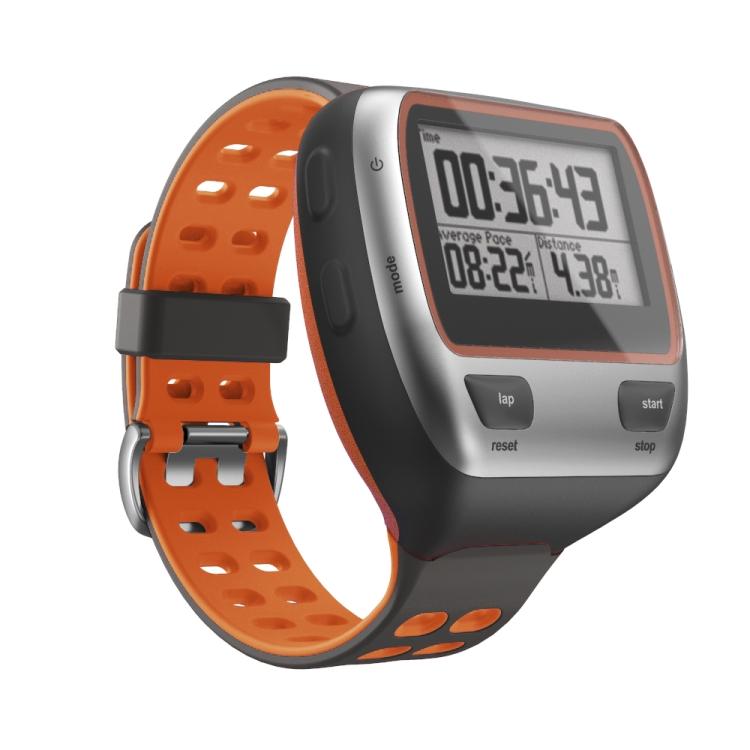 For Garmin Forerunner 310XT Two-color Silicone Watch Band(Grey Orange)