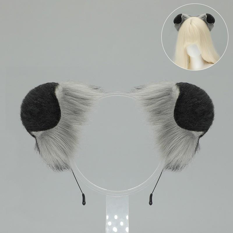 Plush Dog Ear Headband Cosplay Accessory Anime Conventions - Soft Floppy Ears With Tail Adjustable One Size
