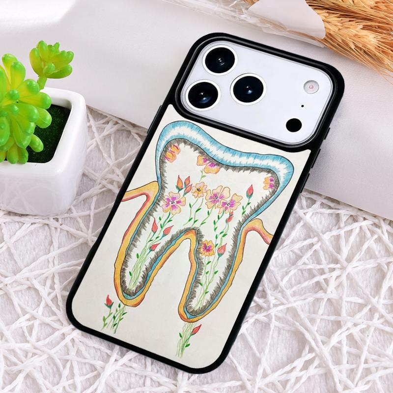 Чехол для телефона с рисунком зуба стоматолога для iPhone 17 Air 16 15 11 12 14 13 Pro Max Ударопрочный чехол