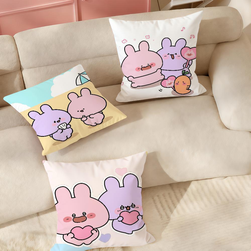 Cartoon A-Asamimichan Cute Pillow Case Applicable Space For Guest Rooms Interiors Cars Office House Decoration