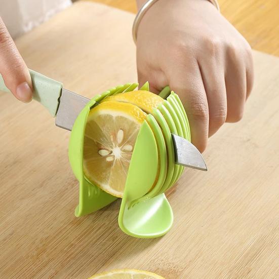 Овощерезка для лимона и помидоров, круглые щипцы для фруктов, держатель для лука, ручной инструмент для нарезки, многоцелевой кухонный гаджет для резки