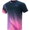 Li Ning Comfortable Simple Versatile Round Neck Quick-Dry Short Sleeve T-Shirt Men Tops Guangdong-Blue AAYV115-1
