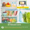 6 Pack Dishwasher Safe Reble Gallon Freezer Bags Food Storage Bags, Extra Thick Leakproof Silicone & Plastic Free Ziplock Bags for Meal Prep, Fruits,