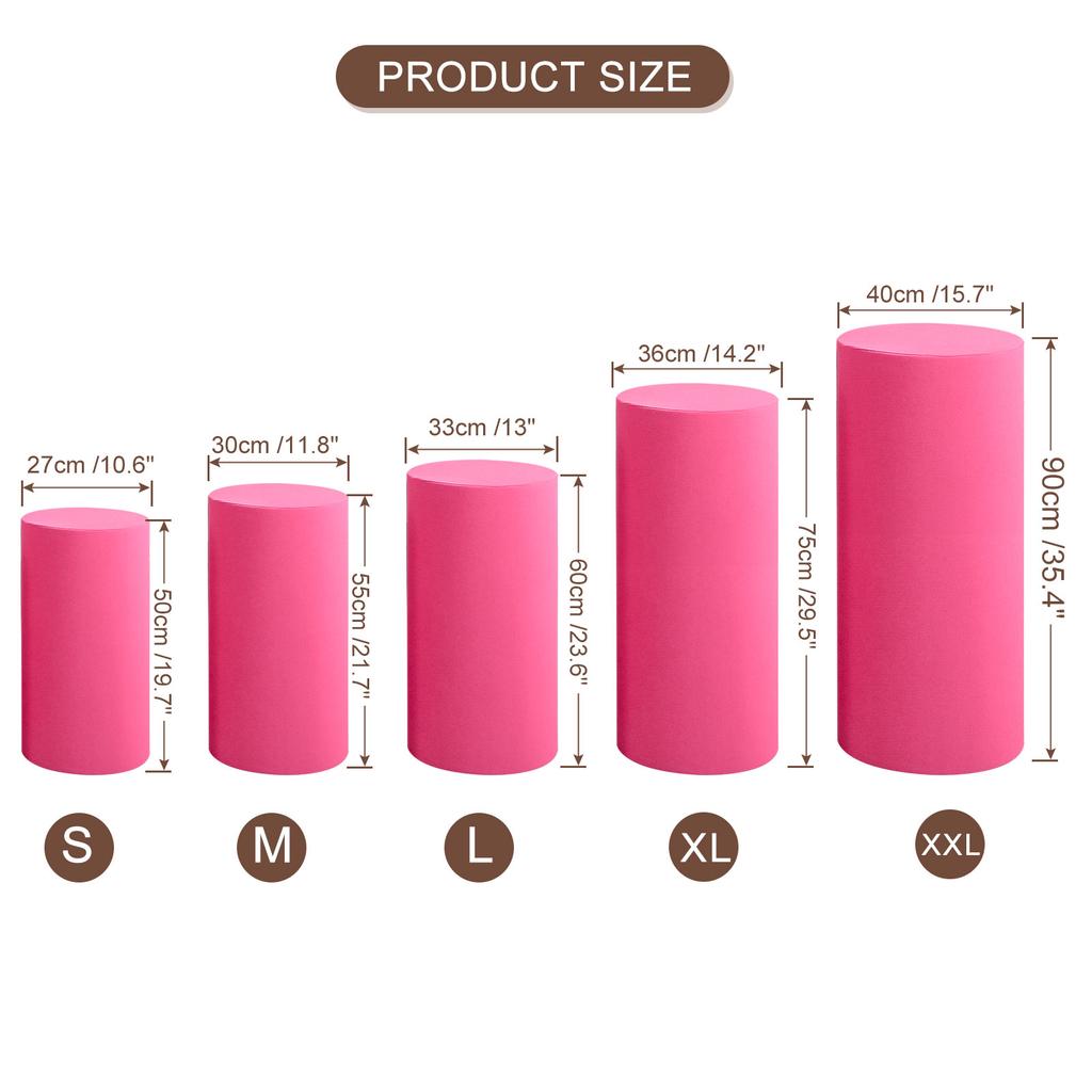 3/5 шт. Чехол для плинтуса, эластичный чехол для пьедестала, колонны, цилиндра, цилиндрические чехлы из спандекса для подставки для украшения на день рождения, свадьбу