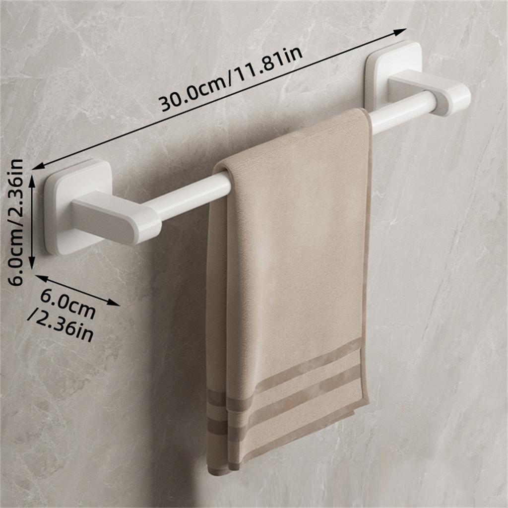 Wall Mounted Towel Rack Bathroom Storage Rack No Drilling Bathroom Horizontal Bar Towel Rack Kitchen Bathroom Accessories