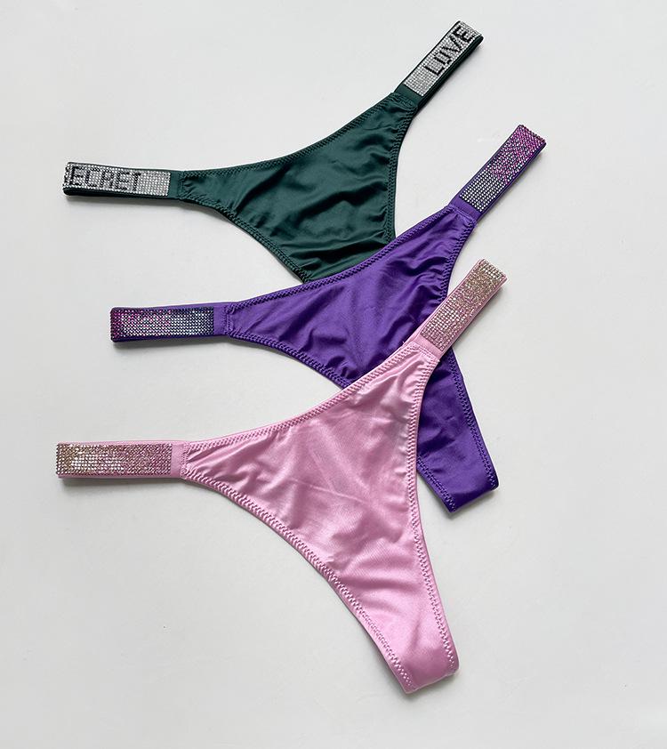 Европейские и американские сексуальные стринги со стразами: Женские фитнес спортивные трусы Т-образной формы с высоким вырезом