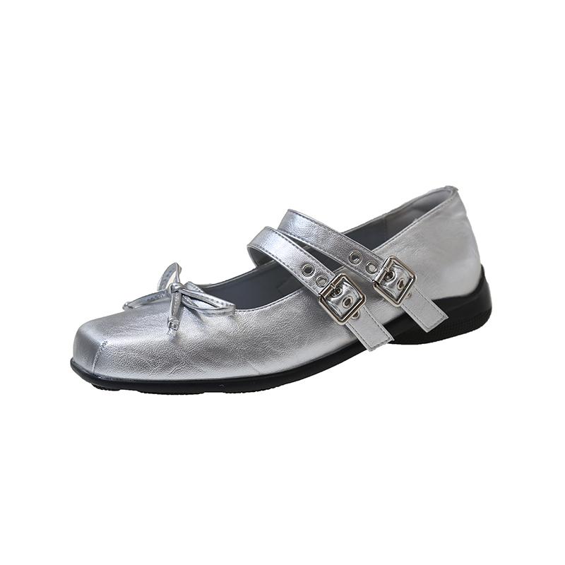Fashion 2025 Designer Spring Women Mary Jane Shoes Fashion Square Toe Ladies Comfort Soft Sole Flats Women's Comfort Ballerinas Shoes