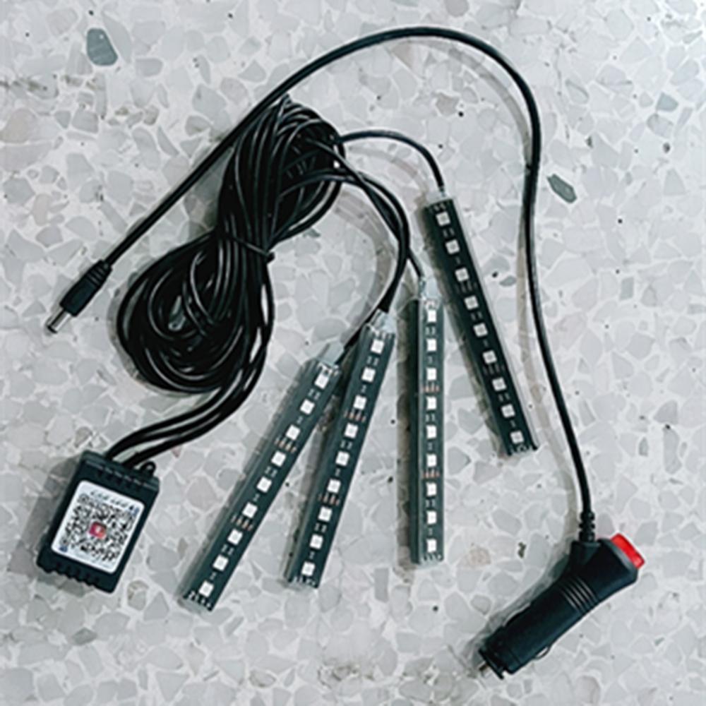 Car Interior Decor RGB LED Light Bar Atmosphere Strip Lamp Mobile APP Control