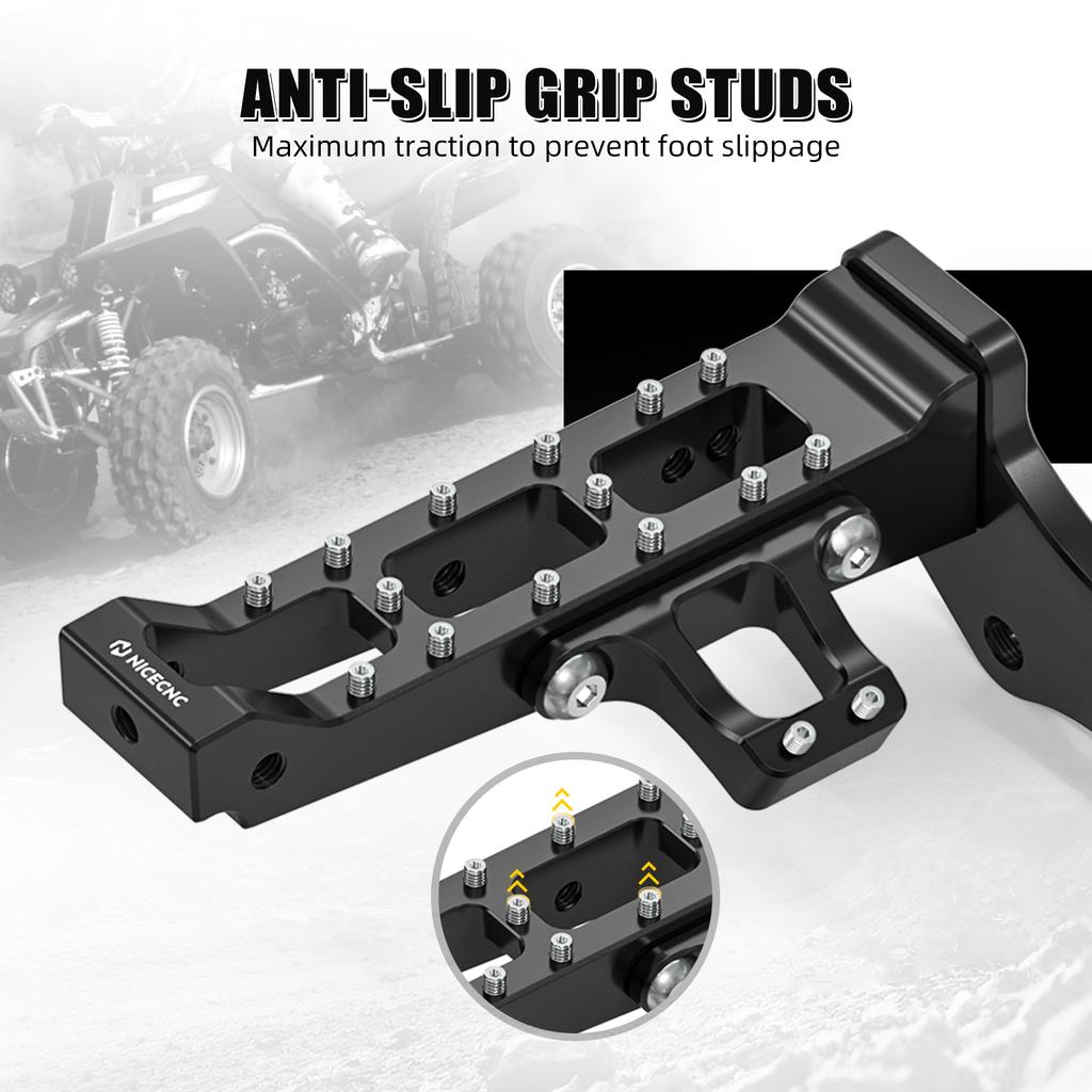 NICECNC Extended Wider Foot Pegs & kickstarter Starter Lever For Yamaha Banshee 350 1987-2006 Replaces 2GU-15620-01-00 Aluminum
