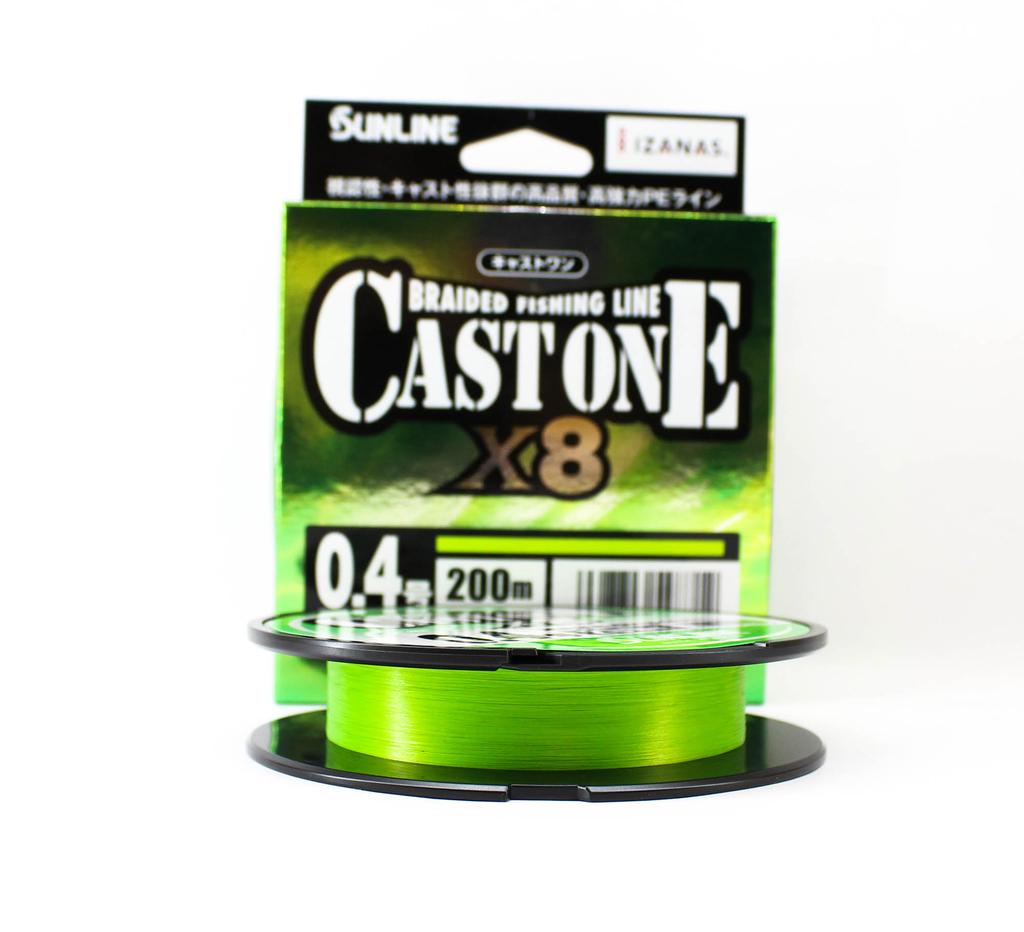 Sunline Плетеный шнур P.E Line X8 Cast One HG 200M P.E 0.4 6lb Светло-зеленый (8712)