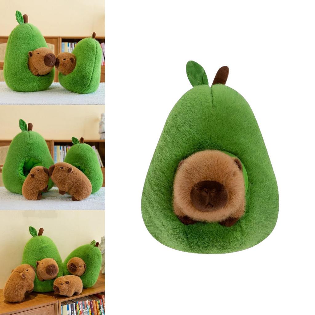 Creative Avocado Capybara Plush Doll Children Toy For Kids And Giftgiving