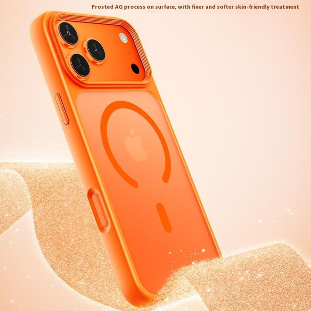 Для iPhone 17 Pro Магнитный чехол с покрытием Soft-touch из PC + TPU Чехол для телефона Совместимый с MagSafe