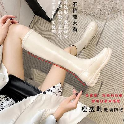 Женские ботинки Мартин осень и зима новые из мягкой кожи в британском стиле рыцарские ботинки длинные высокие ботинки модные и стройнящие ботфорты до колена