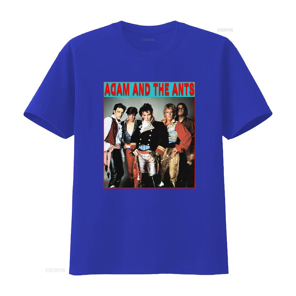 Vintage Retro Adam And The Ants Rock Band Print Casual T Shirt Vintage Washed Stretched Graphic Stylish Slightly Soft