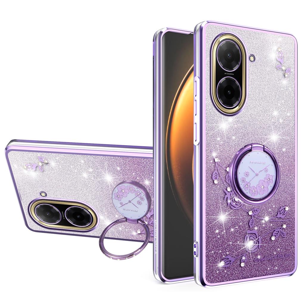 KADEM Для Xiaomi Redmi A5 NFC (США) (173,45 мм) Чехол Кольцо Подставка ТПУ Цветы Чехол для Телефона Градиент Блестки