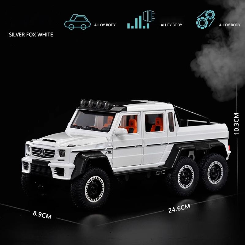 1/20 Benz G63 6X6 OFF-ROAD литая игрушечная модель автомобиля со звуком и светом детские игрушки коллекционные предметы подарок на день рождения