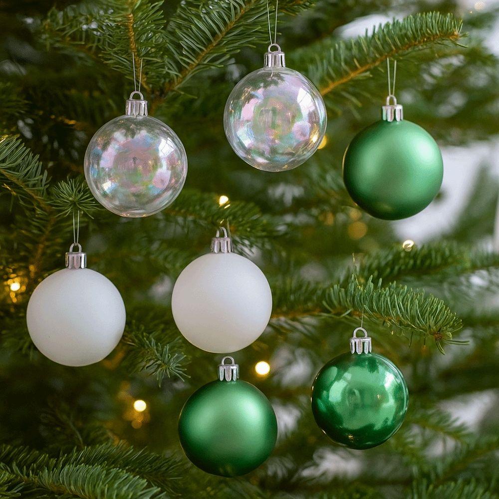 24pcs 6CM Christmas Balls Electroplated Christmas Spheres Pendant  Background Layout