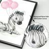 Baby Girl Room Decoration Pictures Elephant Zebra Teddy Bear Pink Nursery Cute Wall Art Canvas Painting Nordic Posters And Print
