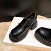 Platform Loafers Women's Spring and Summer New Retro Style Thick Heel Small Leather Shoes High Heel Style Soft Leather Jk Uniform Single Shoes