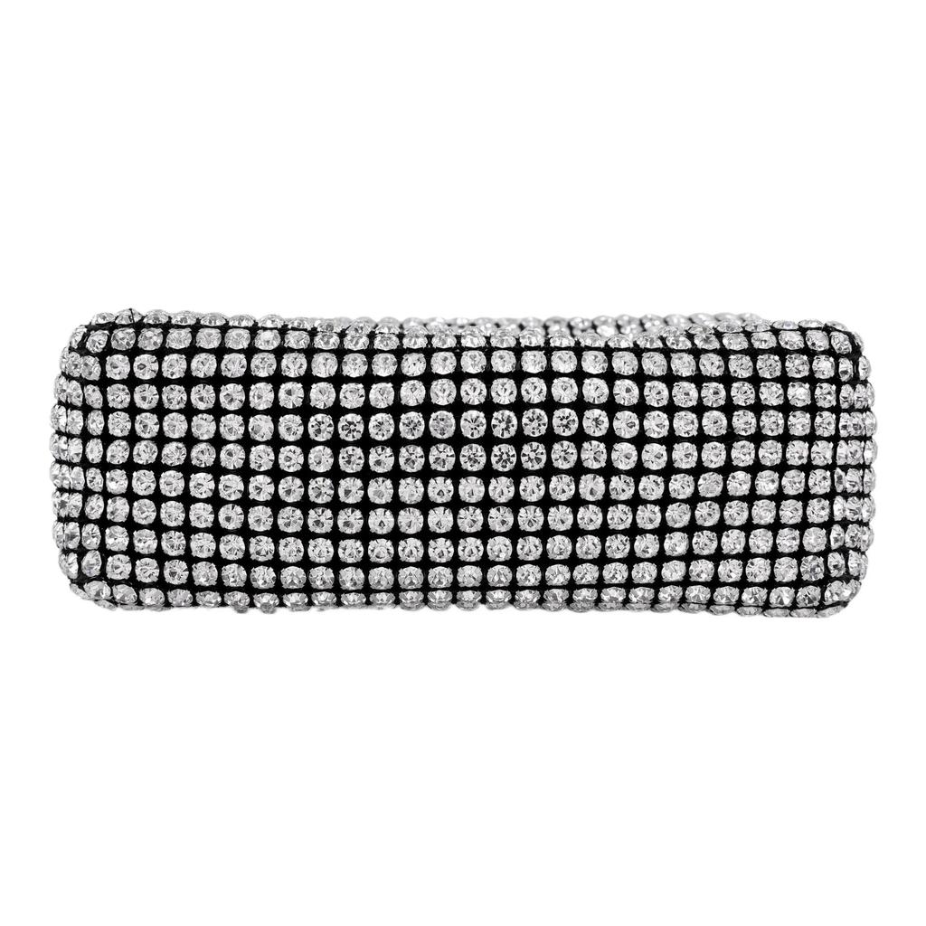 Alexander Wang Heiress Белая кожаная маленькая сумка с бриллиантами, сумка под мышку, сумка-тоут через плечо, женская, белая