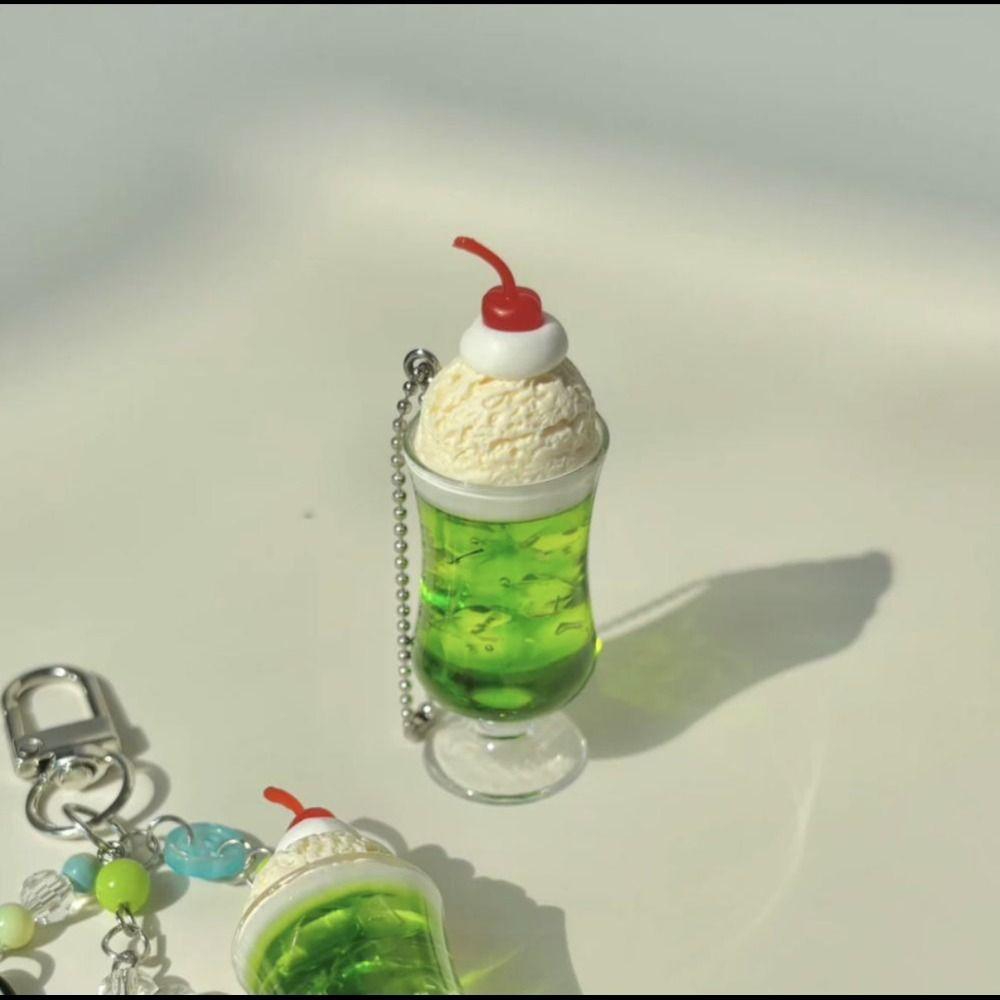 Street Food Icecream Keychains Japanese Y2k Keychains Phone Lanyard Taiyaki Pendant Women Girls