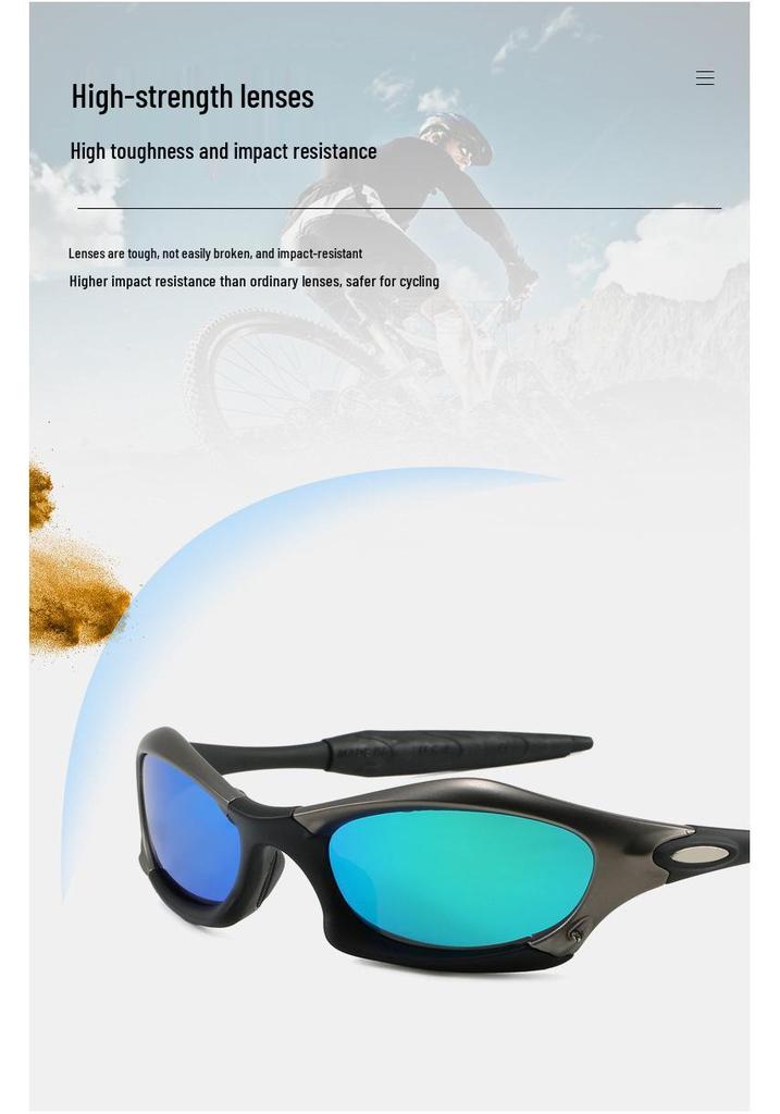 Мужские модные солнцезащитные очки для велоспорта и спорта с защитой от УФ - Ослепительные цвета