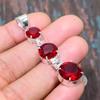 Kashmir Red Ruby Gemstone Handmade 925 Sterling Silver Jewelry Pendant For Women