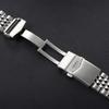 20 мм 22 мм для Seiko Роскошный цельный браслет из нержавеющей стали для Юбилейного браслета с изогнутыми концами для мужчин Регулируемые ремешки со складной застежкой