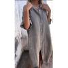 Casual Half Sleeve Cotton Linen Plus Size Shirt Dress for Women New Spring Summer Loose Elegant Buttons 5XL Oversized Dress Lapel Fashion Clothes 670