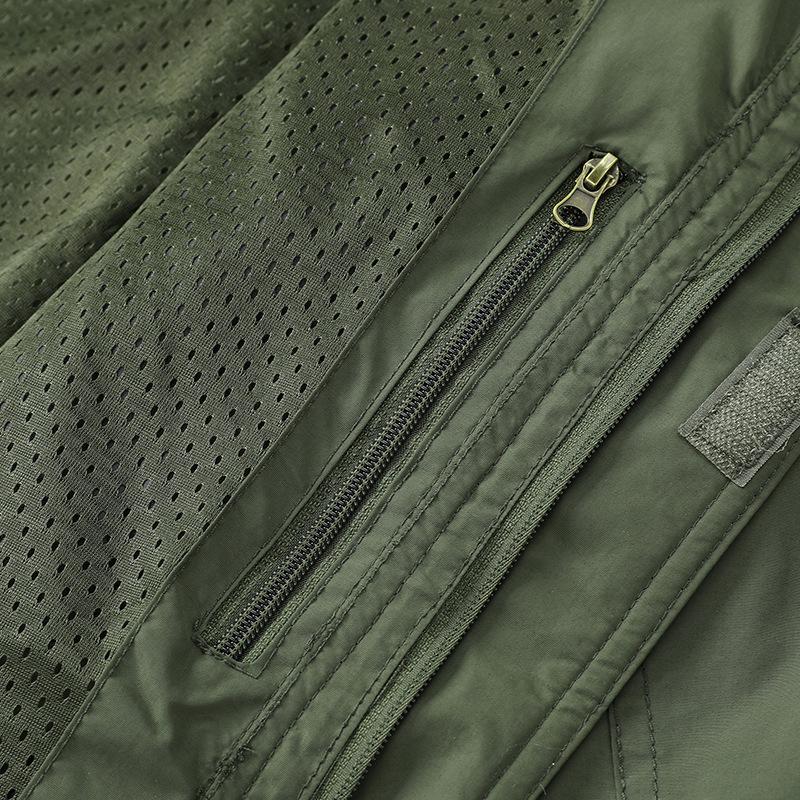 Мужская ветрозащитная парка со съемными рукавами - Весенне-осенняя куртка свободного кроя с несколькими карманами, рабочая одежда, доступны большие размеры