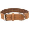 TRIXIE Collier En Cuir Ciré Et Vielli Heartbeat Rustic - L-XL: 55-65 Cm/40 Mm - Brun - Pour Chien