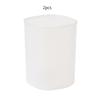 2pcs Desktop Transparent Round Plastic Pen Holder, Multifunctional Stationery Organizer, Student Pen Stand, Storage Tube