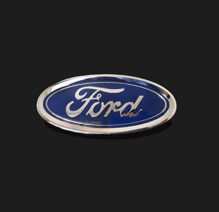 13cm 2Pins for Ford Kuga Focus Fiesta Edge Mondeo Ranger Fusion Escape Car Front Hood Bonnet Emblem Rear Trunk Badge Sticker CVV1 QQ24